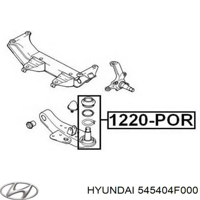 Купити 545404F000 Hyundai/Kia Важіль передньої підвіски нижній, правий