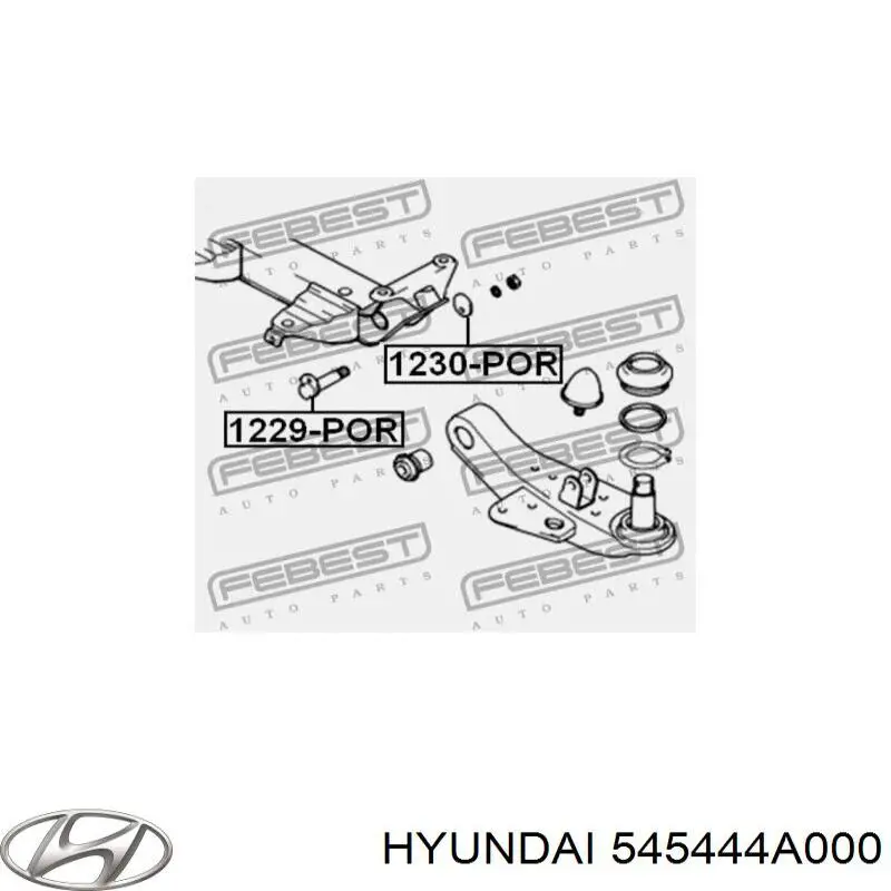 Шайба болта кріплення переднього важеля, нижнього Hyundai/Kia 545444A000 ціна, від 2.02 USD