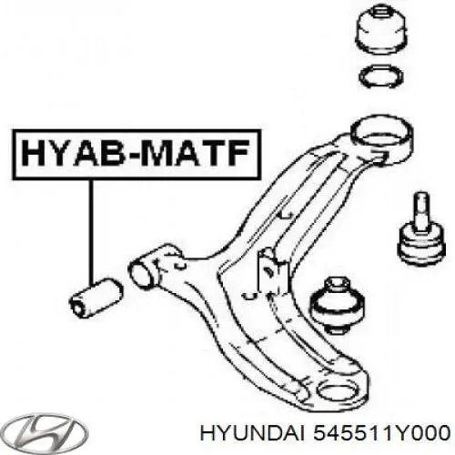 Сайлентблок нижнього важеля передньої підвіски Hyundai/Kia 545511Y000 ціна, від 5.92 USD