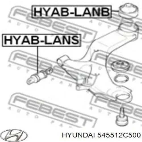 Сайлентблок переднього нижнього важеля на Hyundai Tiburon 