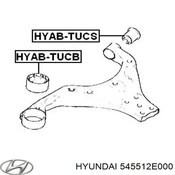 Сайлентблок переднього важеля 545512E000 Hyundai/Kia