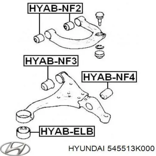 С/блок нижнього важеля Hyundai/Kia 545513K000
