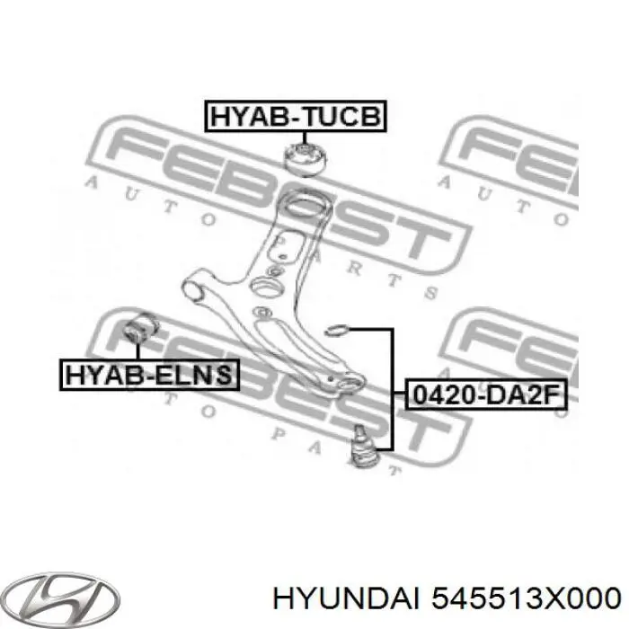 Сайлентблок нижнього важеля передньої підвіски Hyundai/Kia 545513X000 ціна, від 8.48 USD