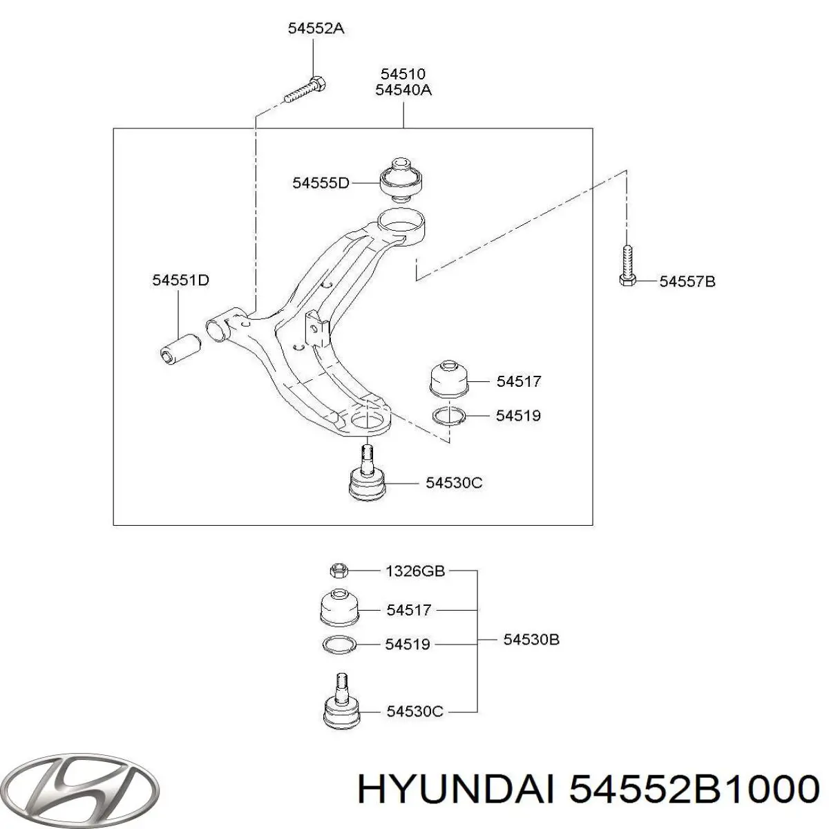 Купити 54552B1000 Hyundai/Kia 