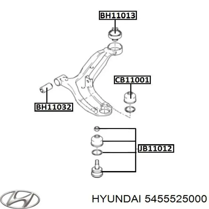 Купити 5455525000 Hyundai/Kia Сайлентблок передньої підвіски