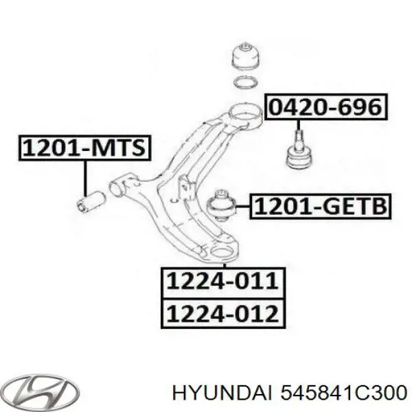 Купити 545841C300 Hyundai/Kia Сайлентблок передньої підвіски