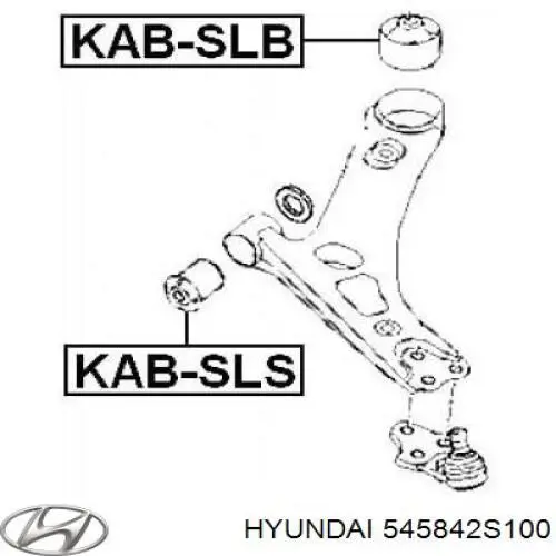Сайлентблок нижнього важеля передньої підвіски Hyundai/Kia 545842S100 ціна, від 10.67 USD