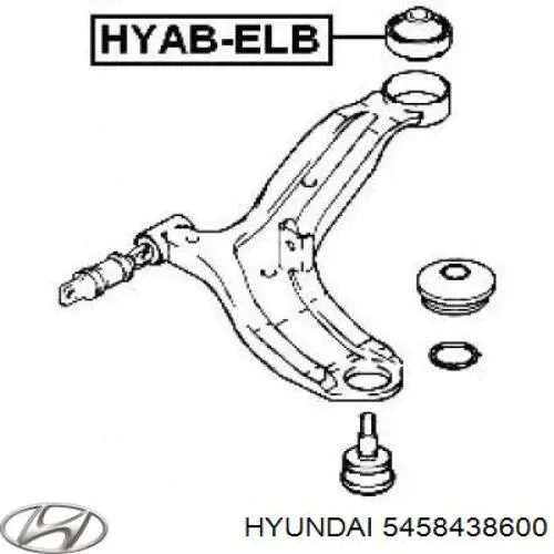 Сайлентблок нижнього важеля передньої підвіски Hyundai/Kia 5458438600 ціна, від 5.19 USD