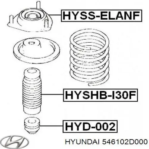 Опора стійки амортизатора переднього Hyundai/Kia 546102D000 ціна, від 17.21 USD