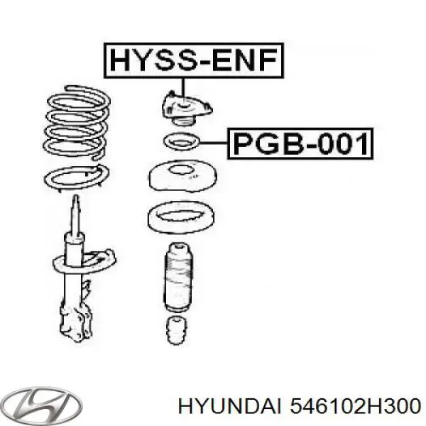 Опора стійки амортизатора переднього Hyundai/Kia 546102H300 ціна, від 16.37 USD