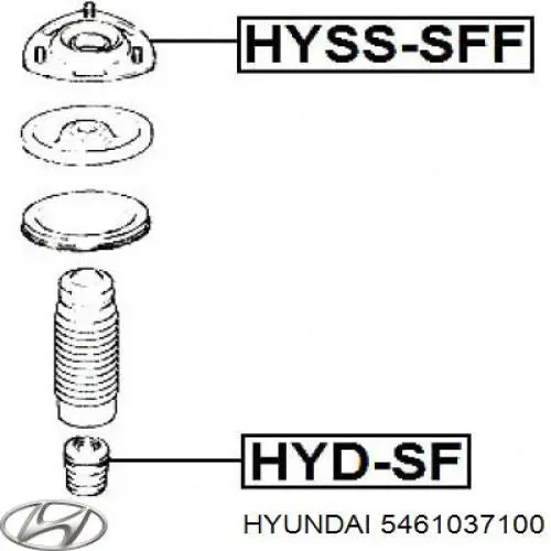Купити 5461037100 Hyundai/Kia Опора амортизатора переднього