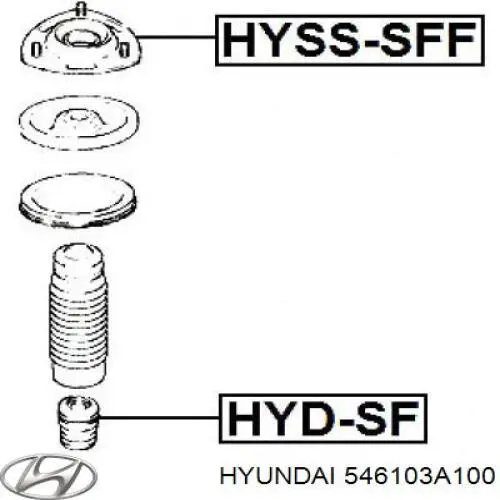 Подушка амортизатора переднього Kavo Parts SSM10162