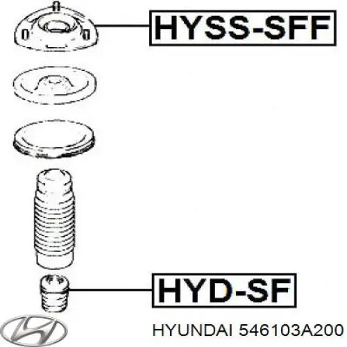 Опора стійки амортизатора переднього Hyundai/Kia 546103A200 ціна, від 20.10 USD
