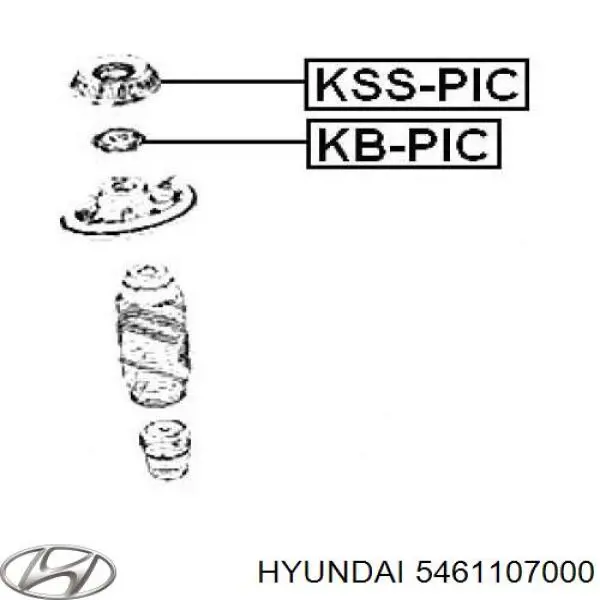 Купити 5461107000 Hyundai/Kia Опора амортизатора переднього