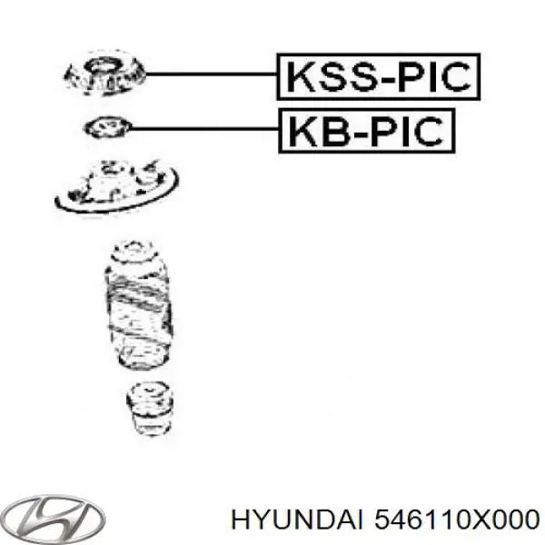 Опора амортизатора переднього 546110X000 Hyundai/Kia