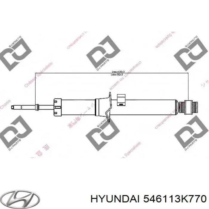 Стойка амортизатора передняя Hyundai/Kia 546113K770 ціна, від 25.33 USD