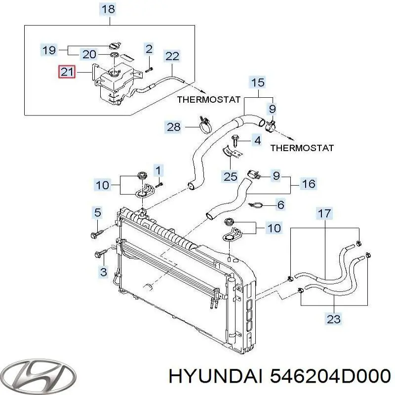  Hyundai/Kia 546204D000 ціна, від 29.01 USD