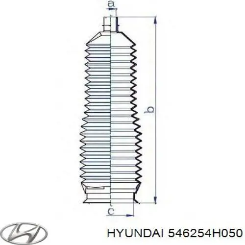 546254H050 Hyundai/Kia Пильник стійки передньої
