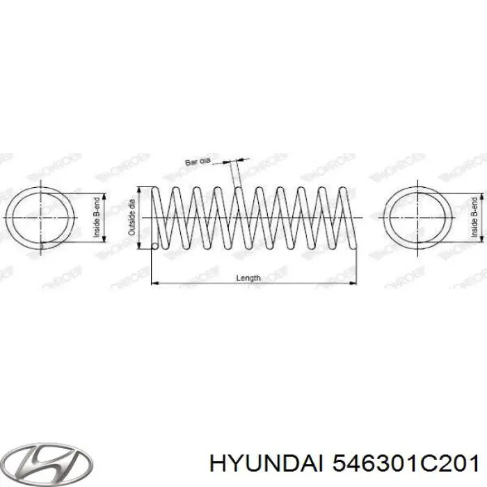 Купити 546301C201 Hyundai/Kia Гвинтова пружина підвіска
