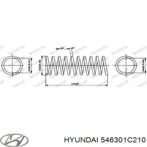 546301C210 Hyundai/Kia пружина передня