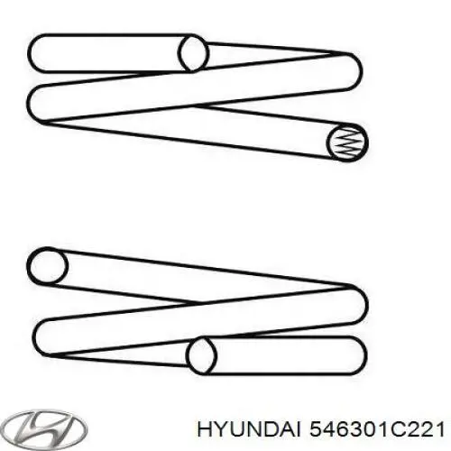 546301C221 Hyundai/Kia пружина передня