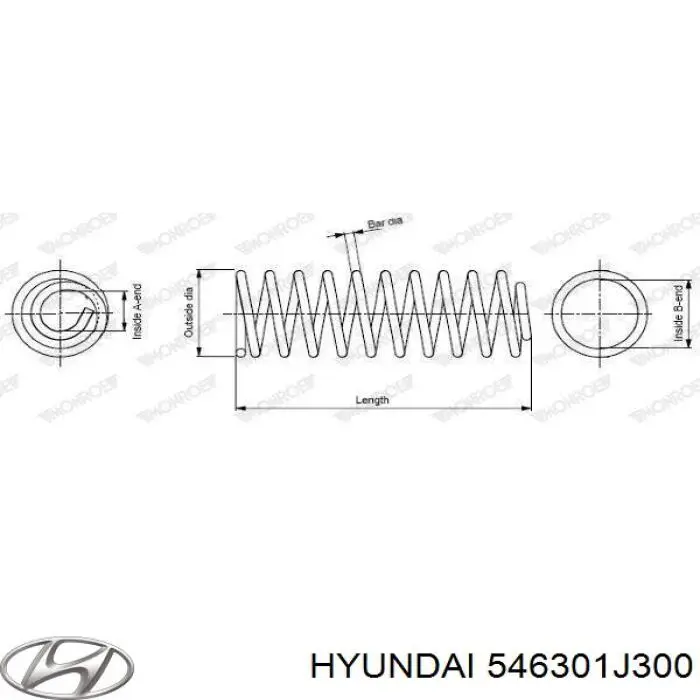 546301J300 Hyundai/Kia пружина передня