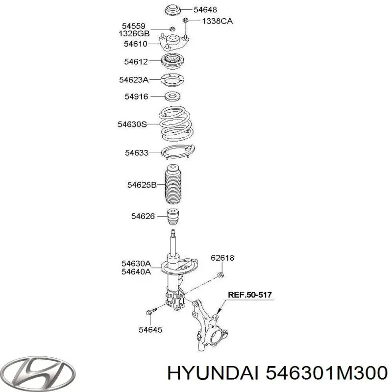 Купити 546301M300 Hyundai/Kia Гвинтова пружина підвіска