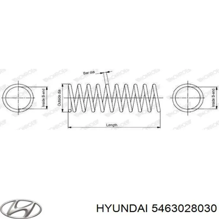 Купити 5463028030 Hyundai/Kia Гвинтова пружина підвіска