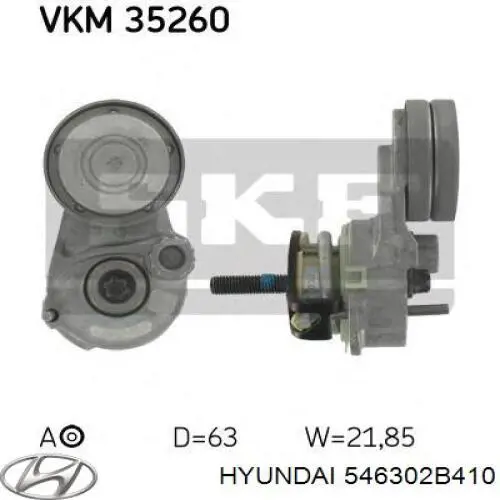 546302B410 Hyundai/Kia Пружина амортизатора передняя