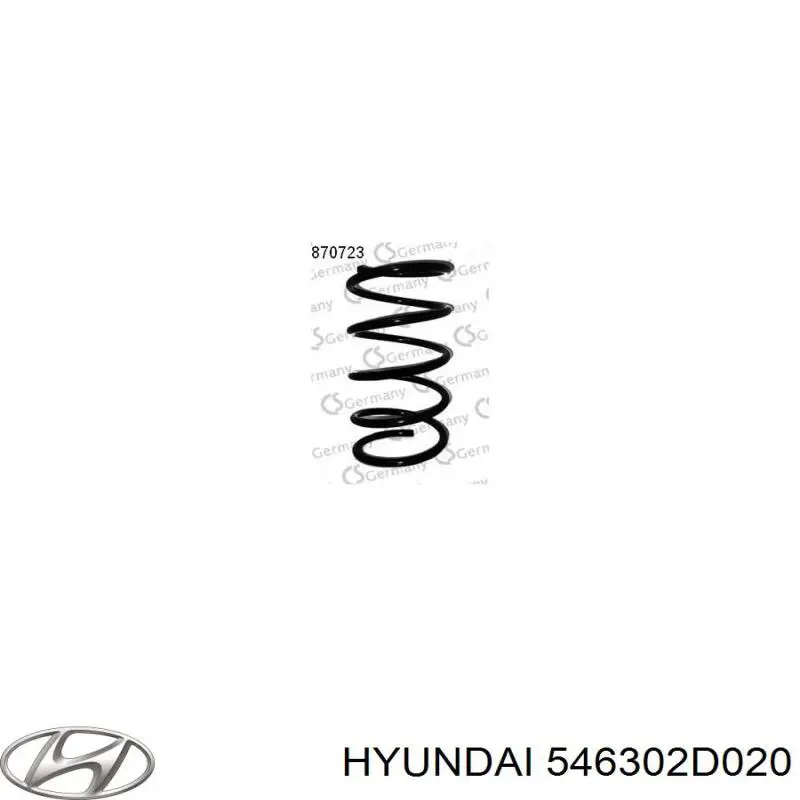 Пружина передня Hyundai/Kia 546302D020 ціна, від 36.68 USD