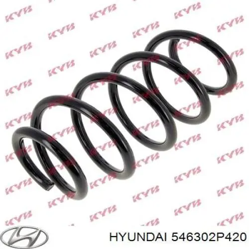 Пружина передня 546302P420 Hyundai/Kia