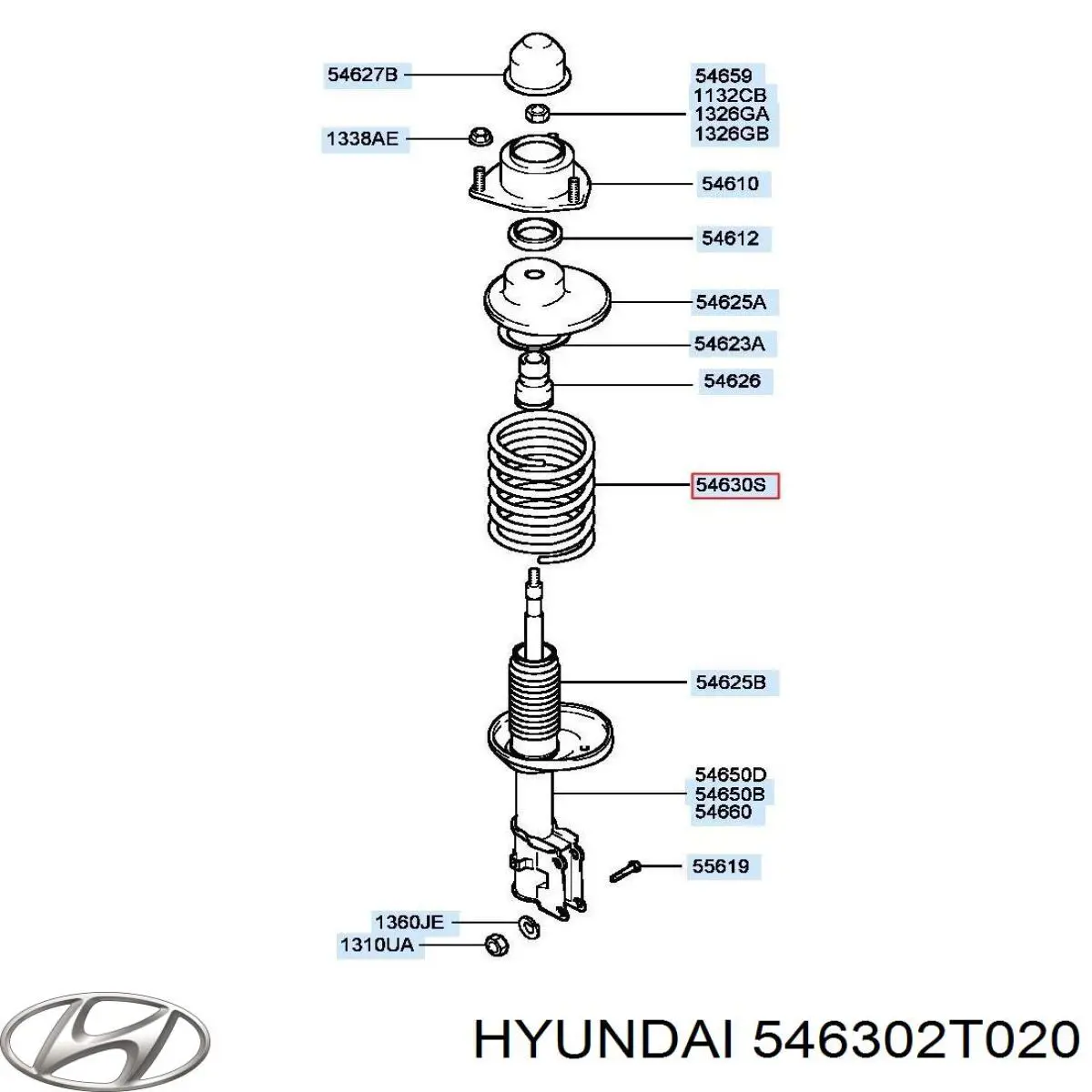 Пружина передня Hyundai/Kia 546302T020 ціна, від 41.44 USD