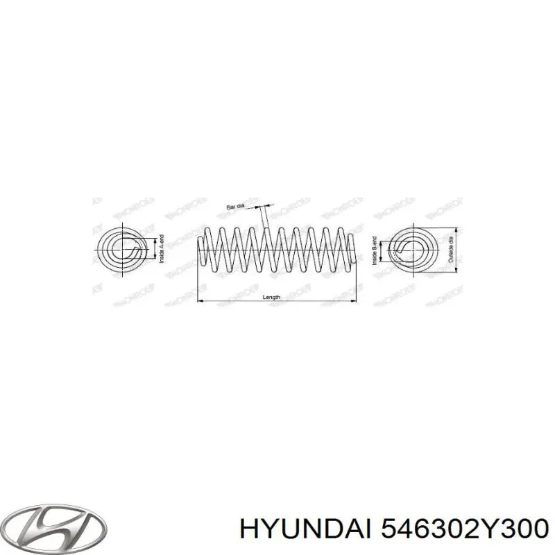 Купити 546302Y300 Hyundai/Kia Гвинтова пружина підвіска