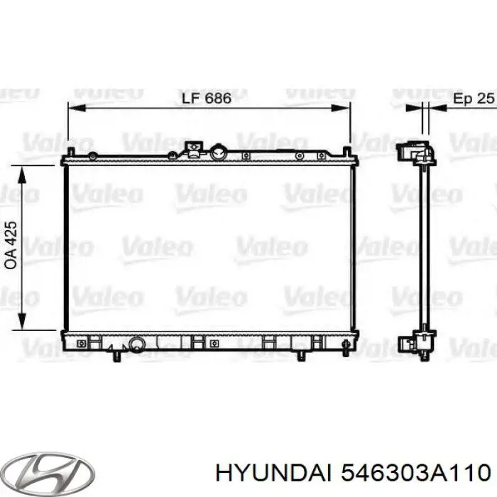 546303A110 Hyundai/Kia пружина передня
