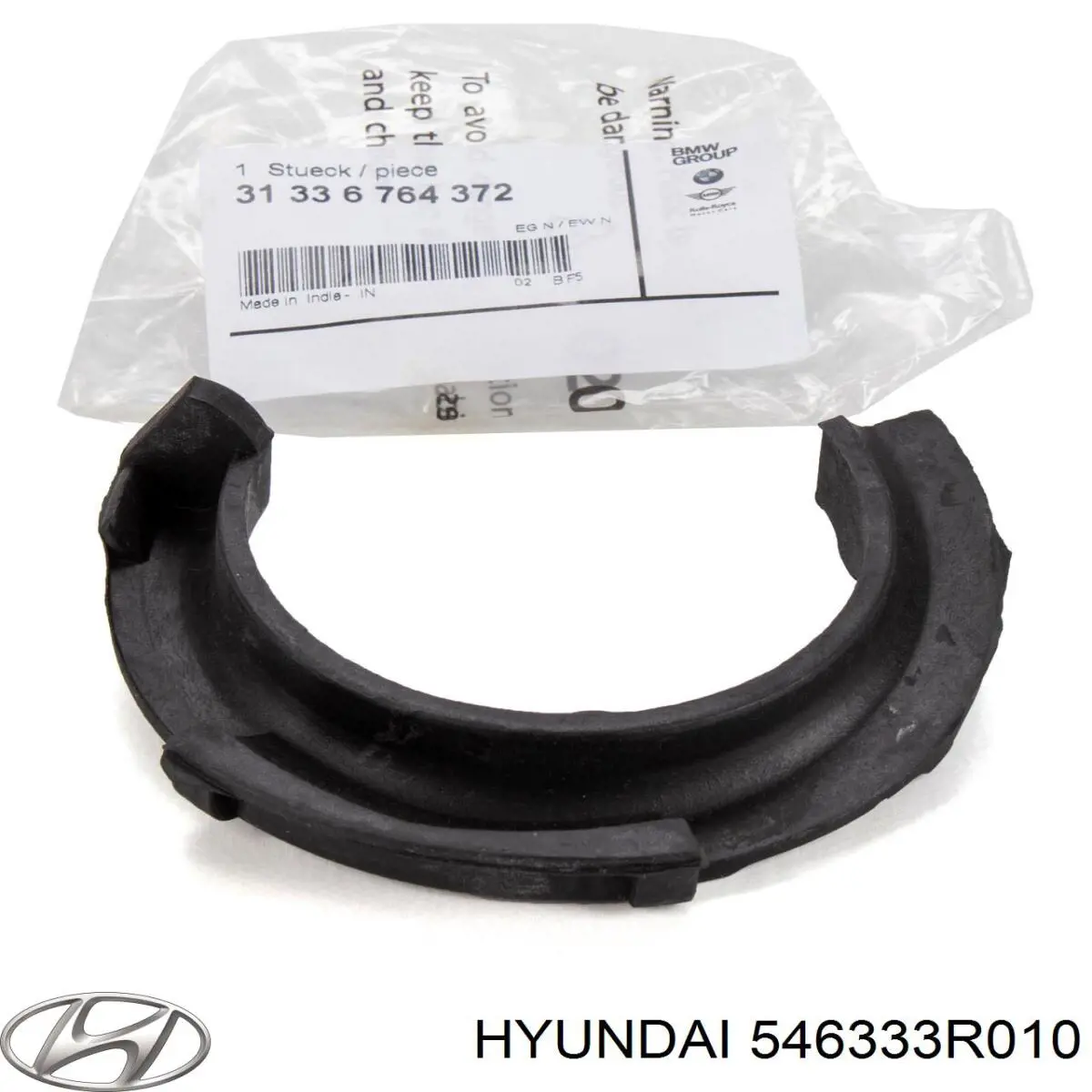 Купити 546333R010 Hyundai/Kia Проставка (гумове кільце) пружини передньої, нижня