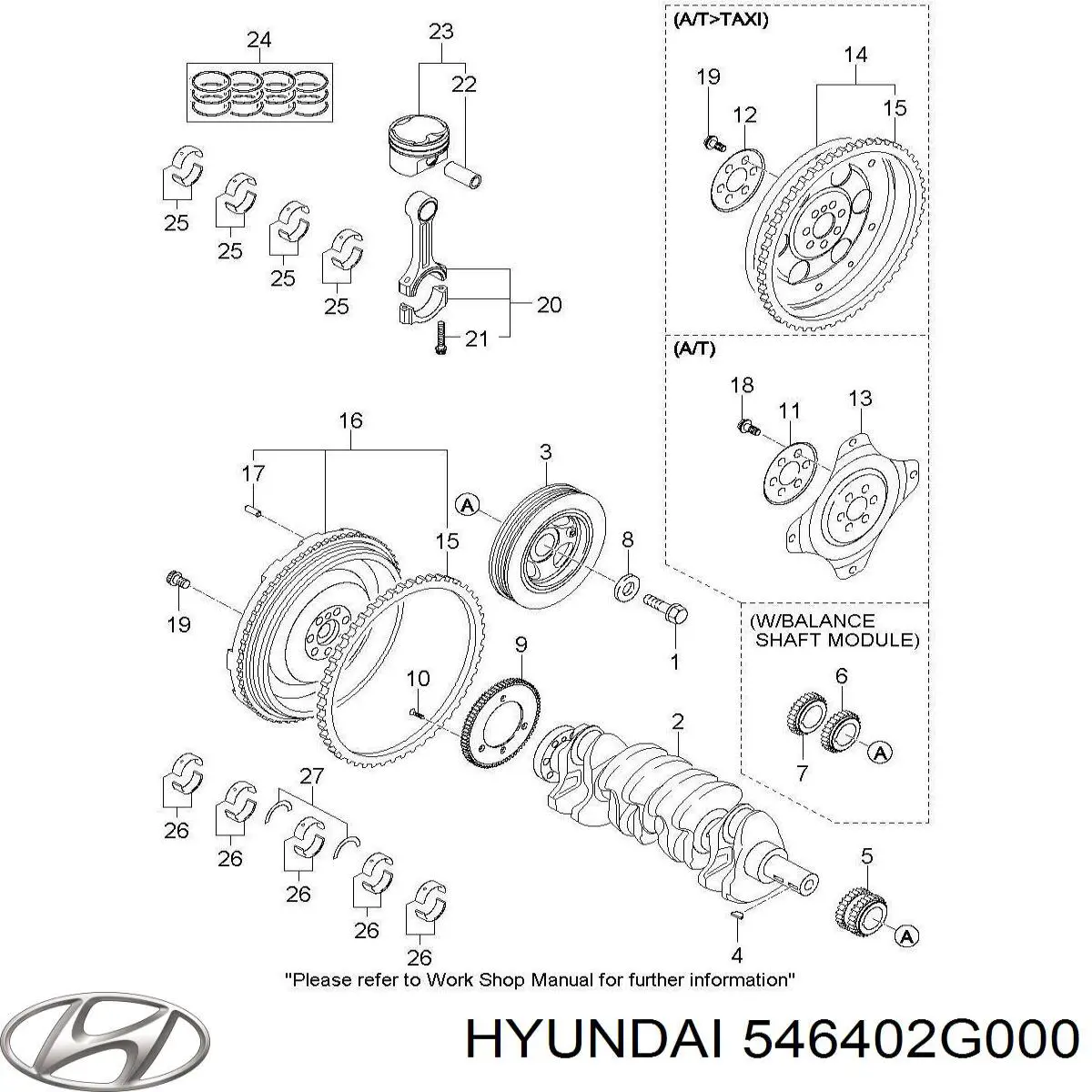 546402G000 Hyundai/Kia болт кріплення заднього розвального важеля, внутрішній
