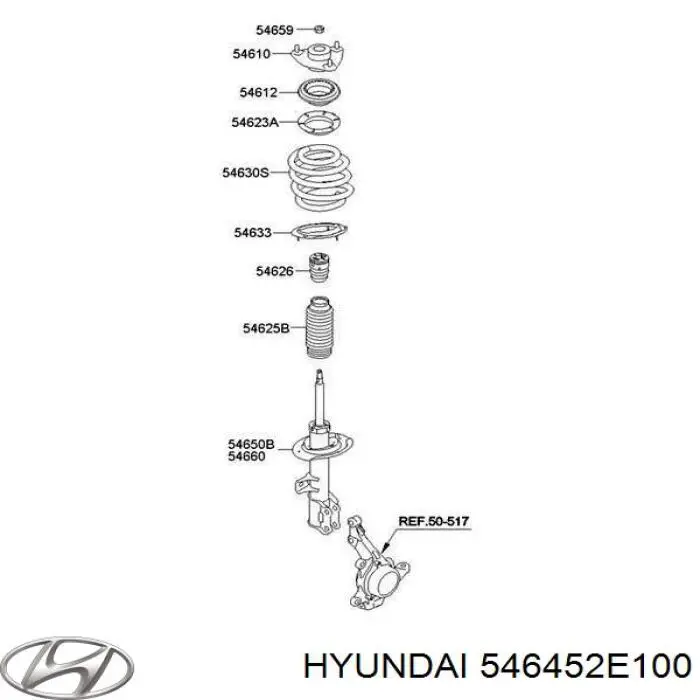 Болт кріплення амортизатора переднього Hyundai/Kia 546452E100 ціна, від 6.49 USD