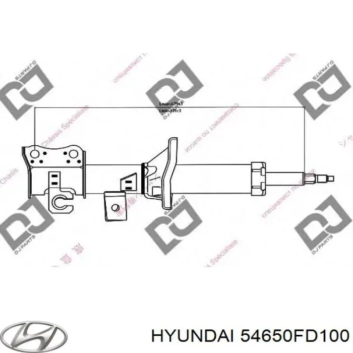 Купити 54650FD100 Hyundai/Kia Амортизатора передній лівий