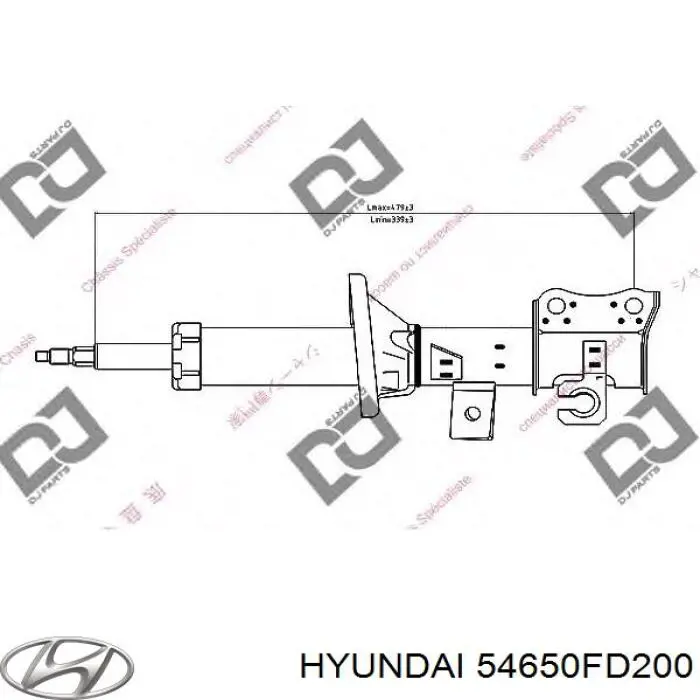 54650FD200 Hyundai/Kia Ліва передня стійка