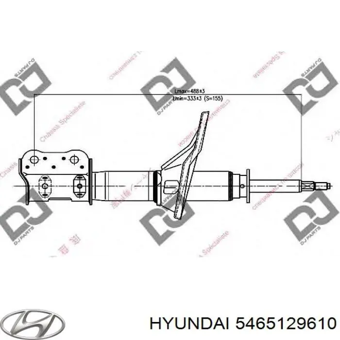 Амортизатор передньої підвіски, лівий Hyundai/Kia 5465129610 ціна, від 25.34 USD