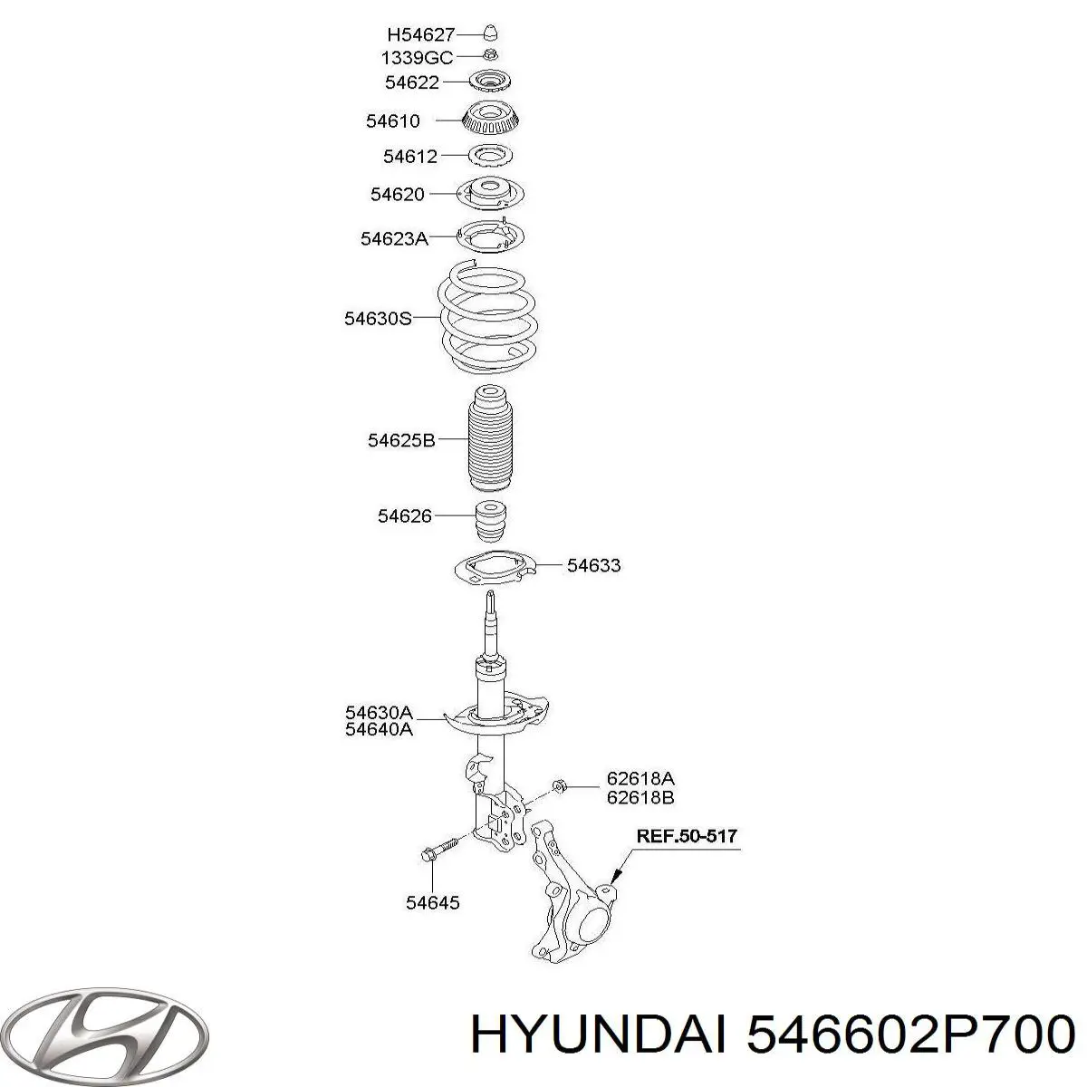 546602P700 Hyundai/Kia Амортизатор передньої підвіски