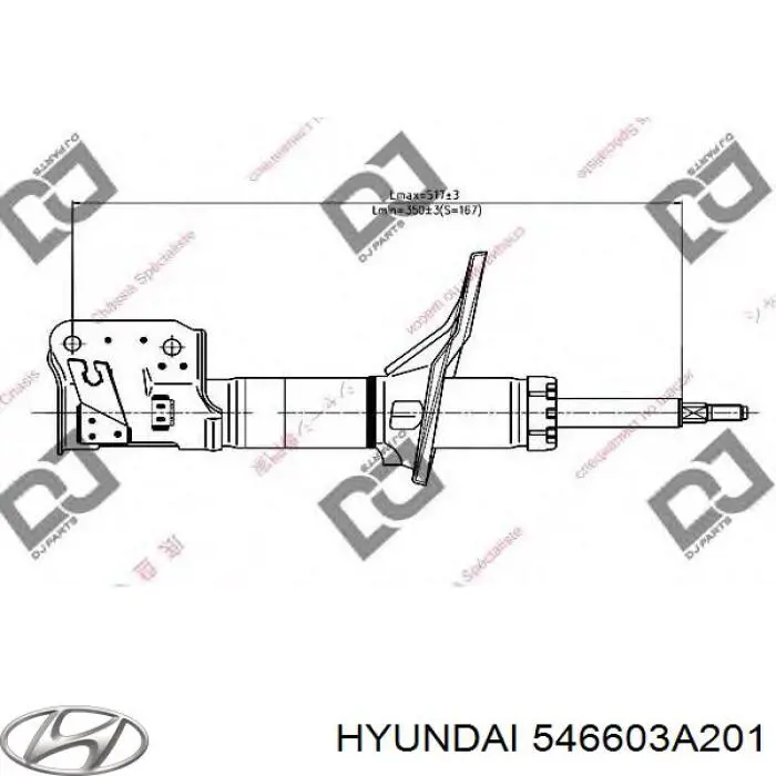 546603A201 Hyundai/Kia Амортизатор передньої підвіски