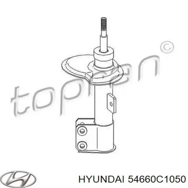  Амортизатор передній, правий Hyundai Sonata 7