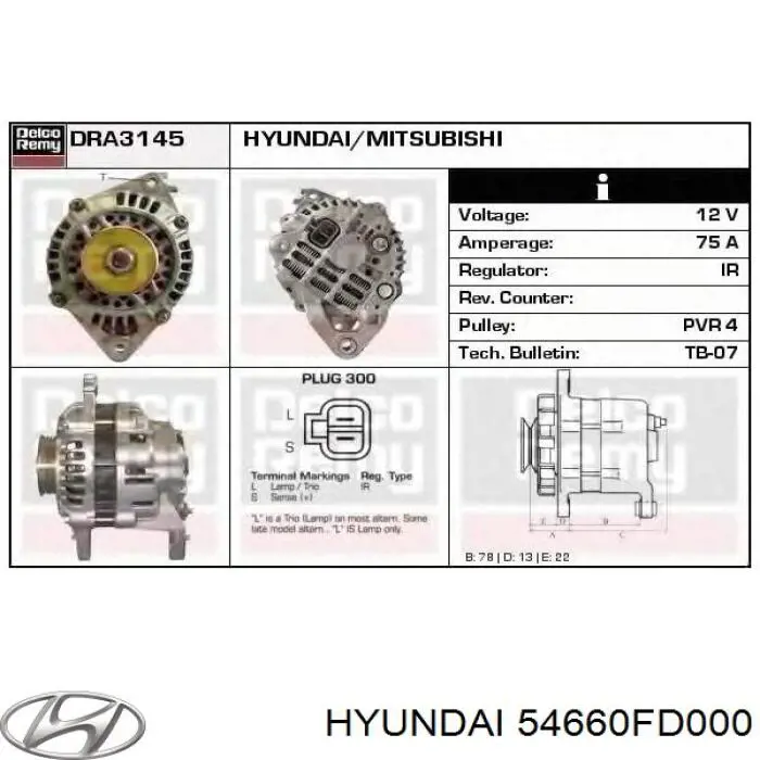 Купити S54660FD101 Hyundai/Kia Амортизатор передній, правий