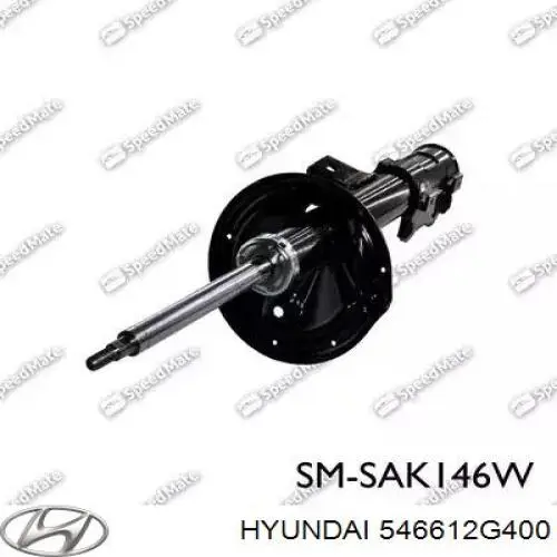 Амортизатор передній, правий Hyundai/Kia 546612G400 ціна, від 38.54 USD