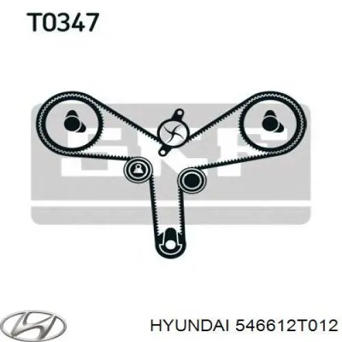 Амортизатор передній, правий 546612T012 Hyundai/Kia