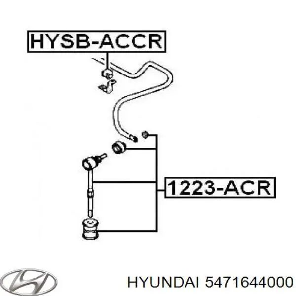 Втулка стійки переднього стабілізатора 5471644000 Hyundai/Kia