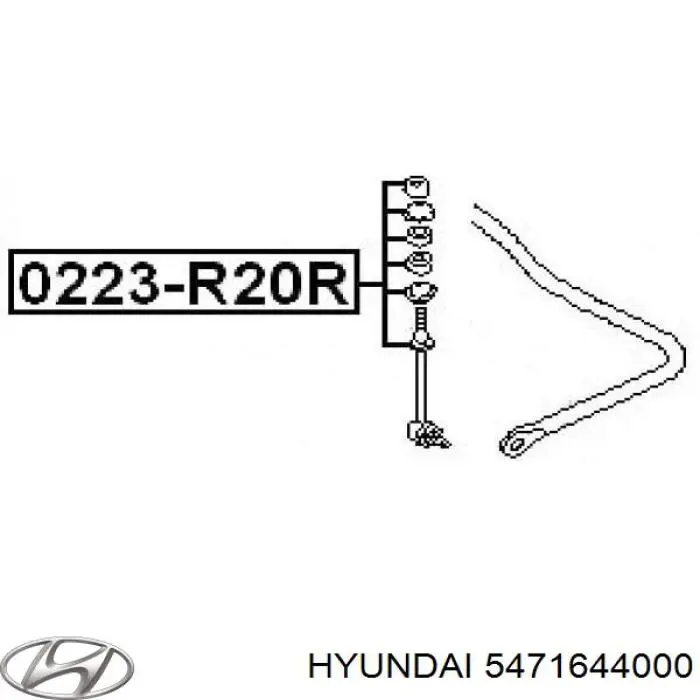 Втулка стійки переднього стабілізатора Hyundai/Kia 5471644000