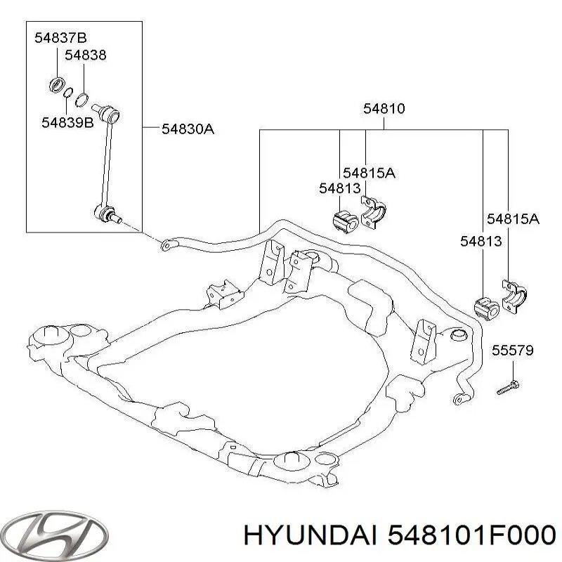 Стабілізатор передній стійкості Hyundai/Kia 548101F000 ціна, від 164.67 USD