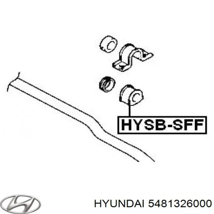 Втулка переднього стабілізатора 5481326000 Hyundai/Kia